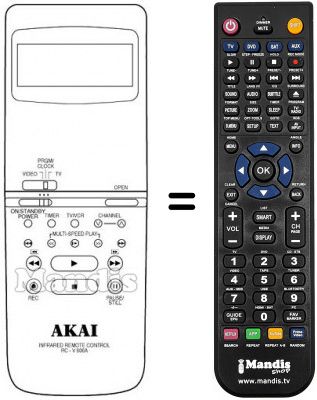 Telecomando equivalente RC-V600A (ver. 2)